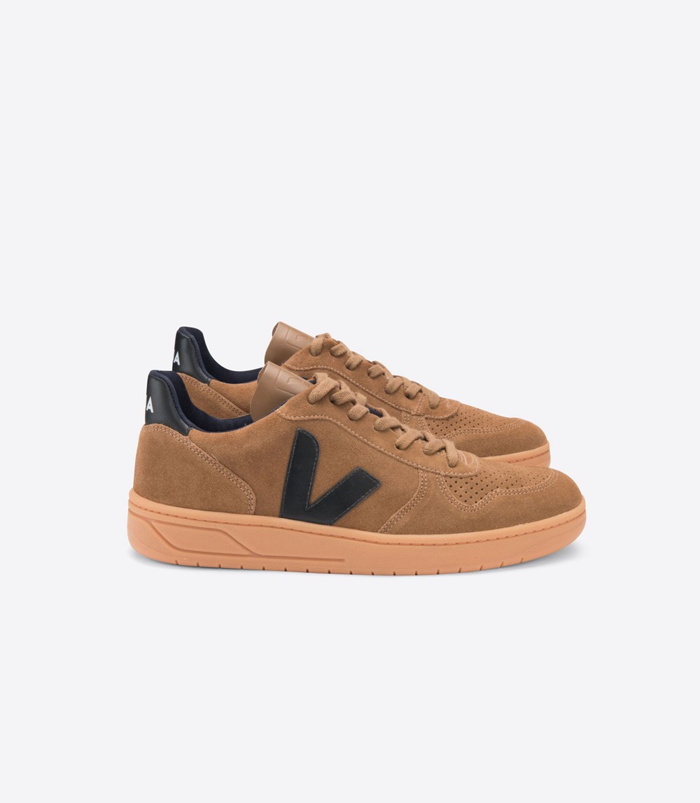 Veja Sneakers Dam - V-10 Suede - Bruna/Nigga - 309126-ARC